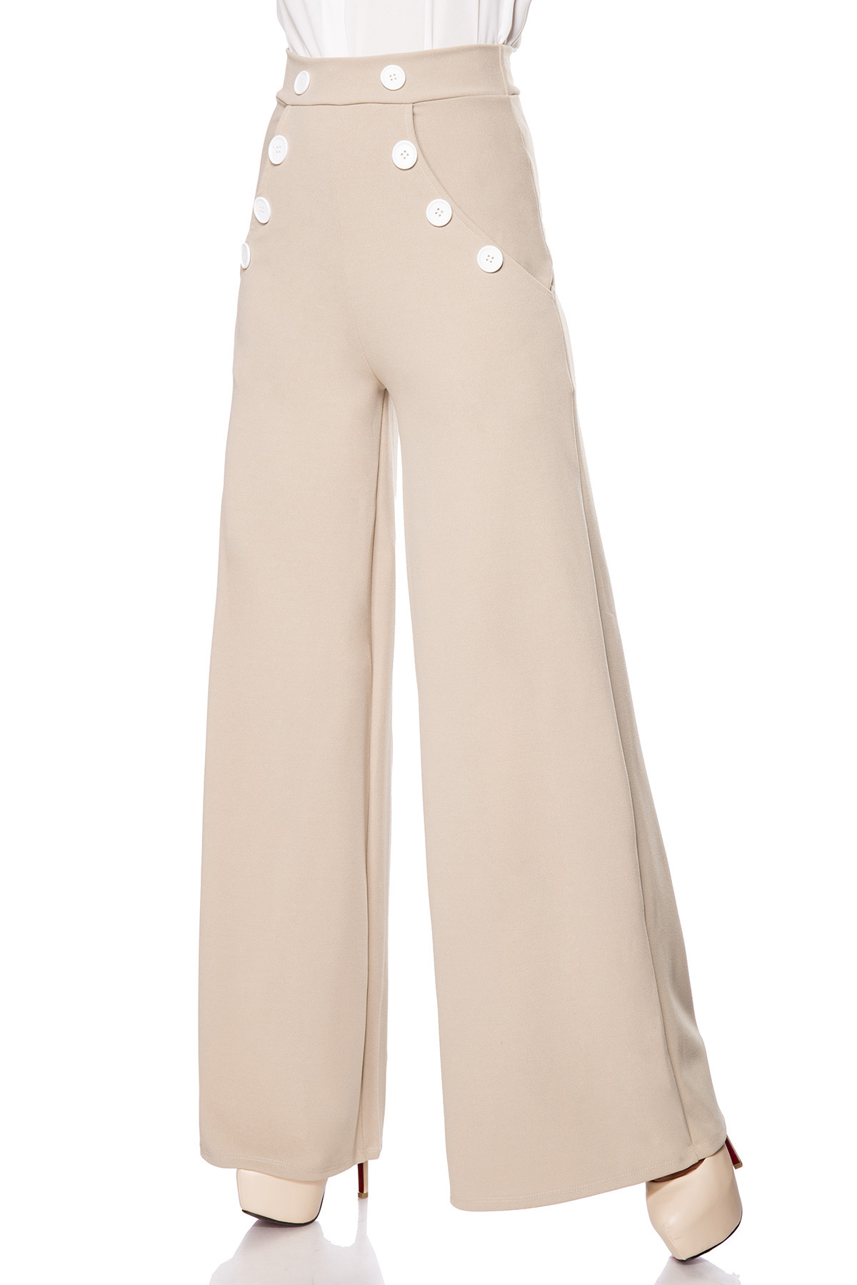 Hosen Marlene Hose Mit Hohem Bund Kleidung Accessoires Bailek Com