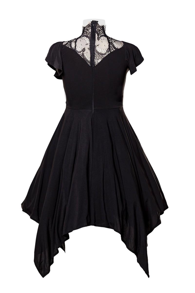 Gothic Kleid mit Spitzeneinsatz