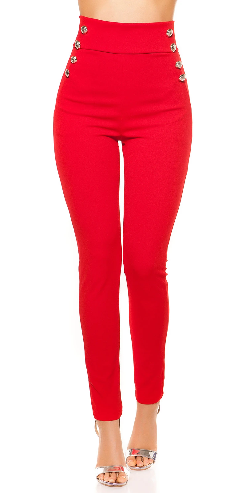 Business High Waist Leggings Stoff Hose mit Marine Effekt Business High Waist Leggings Stoff Hose mit Marine Effekt