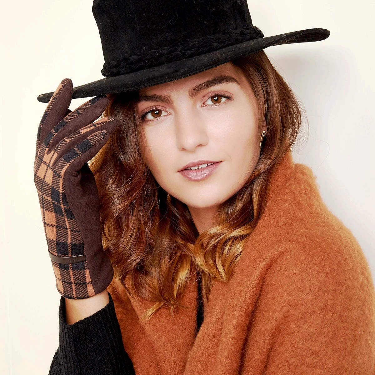 Fashion Karo Strick Handschuhe mit Touch Screene Fashion Karo Strick Handschuhe mit Touch Screene