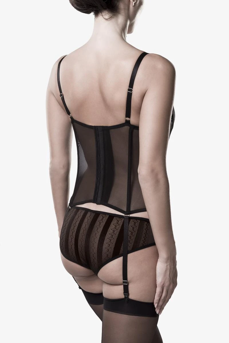Erotik-Straps Set mit Corsage und Slip von Grey Velvet