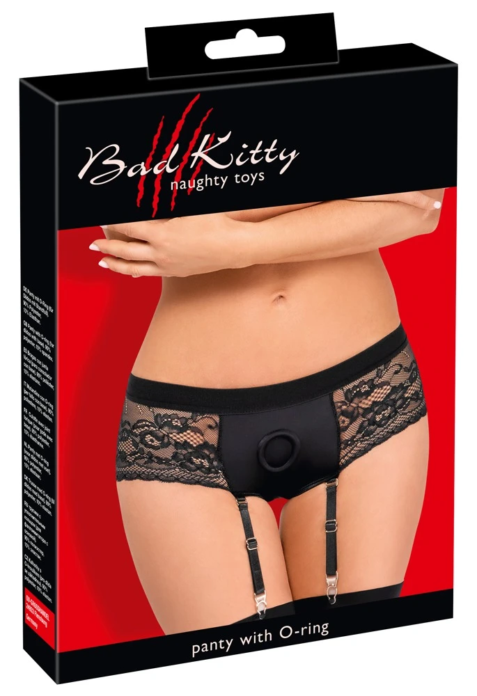 Bad Kitty Po-freie Panties mit Strap-on-Haltering vorne