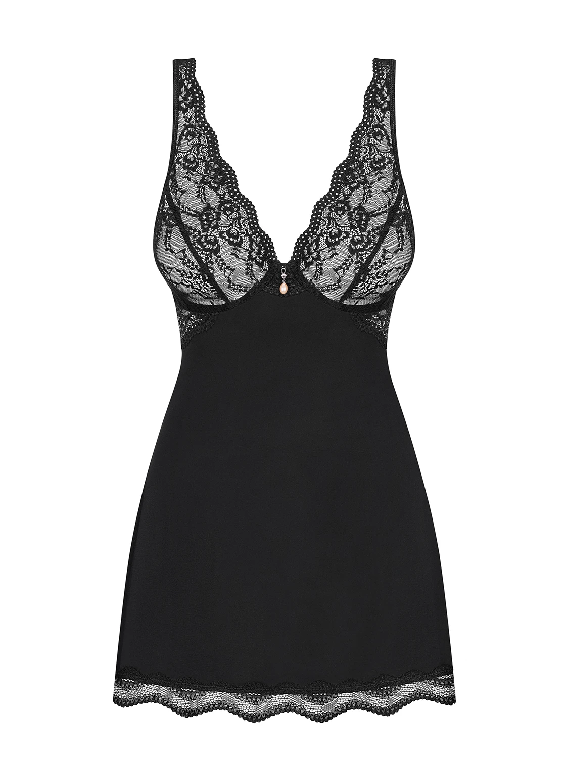 Babydoll mit Perlenschmuck