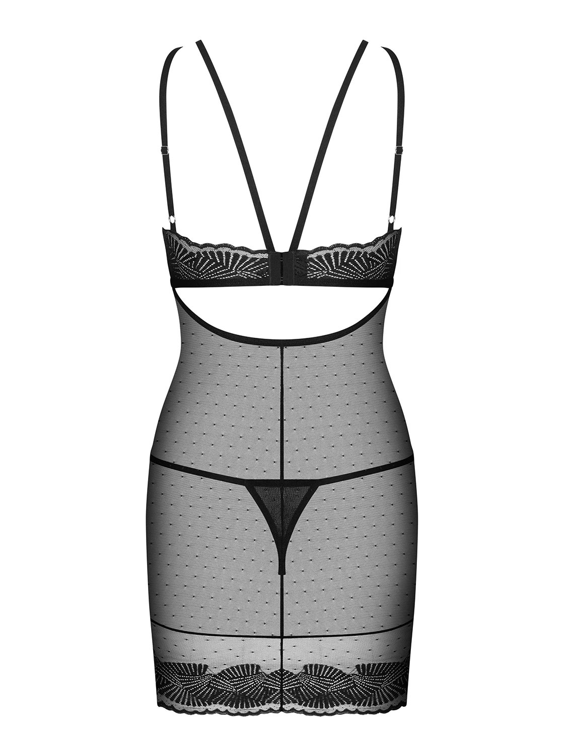 Entzückende Chemise aus zart gemustertem Material