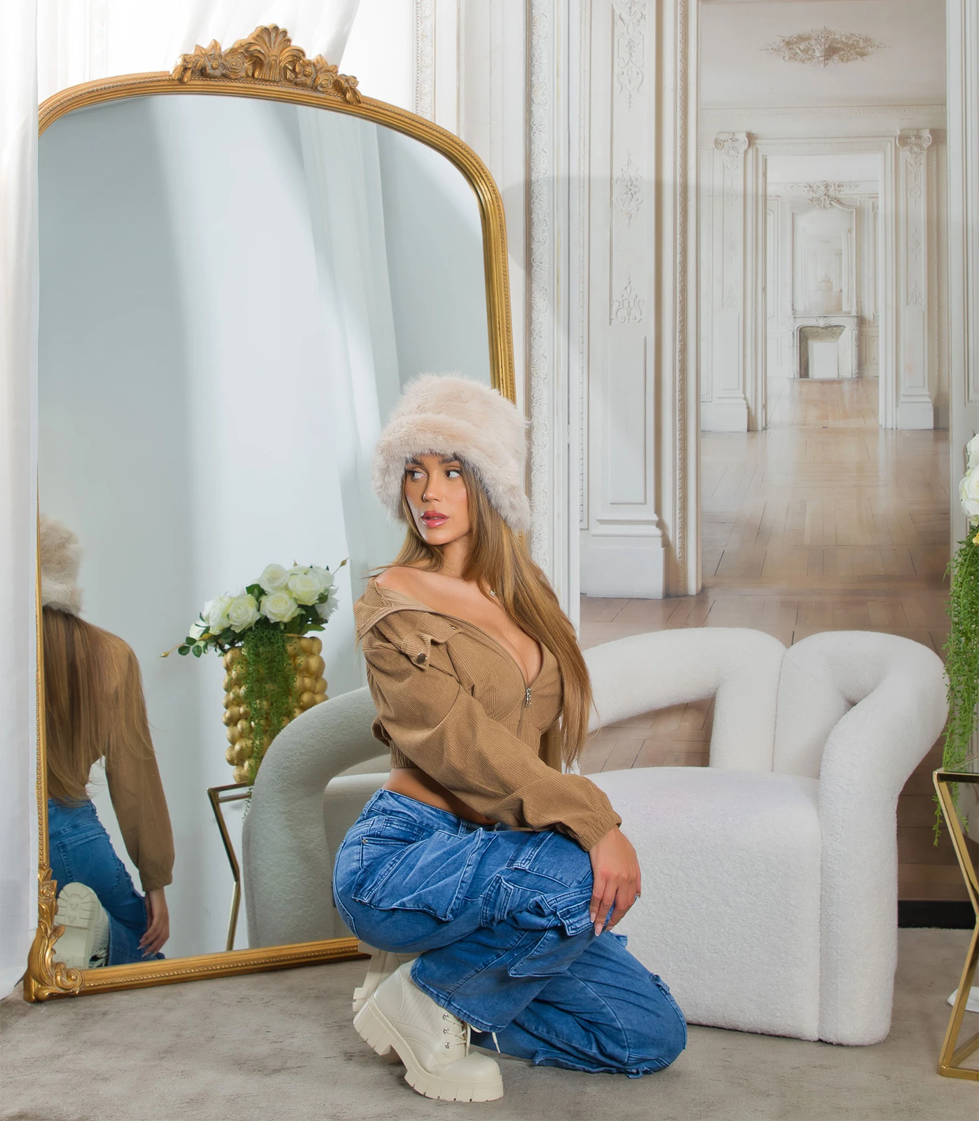 Denim Cargo Jeans Washed Out High Waist Hose, Jeanshose Gerade Breites Bein, Mid Low Waist Cargo Jeans Denim Cargo Jeans Washed Out High Waist Hose, Jeanshose Gerade Breites Bein, Mid Low Waist Cargo Jeans