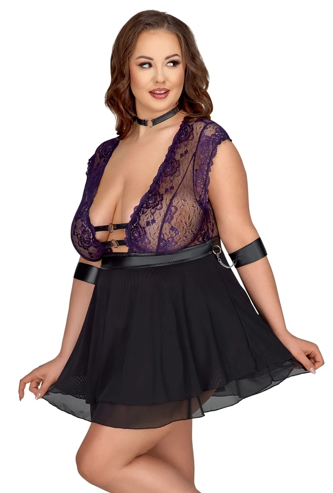 Cottelli Verlockende Versuchung: Babydoll-Set mit edlen Details und verführerischem Design