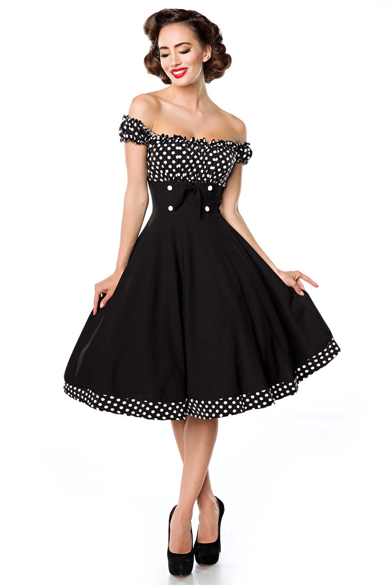 Schulterfreies Swing-Kleid von Belsira Schulterfreies Swing-Kleid von Belsira