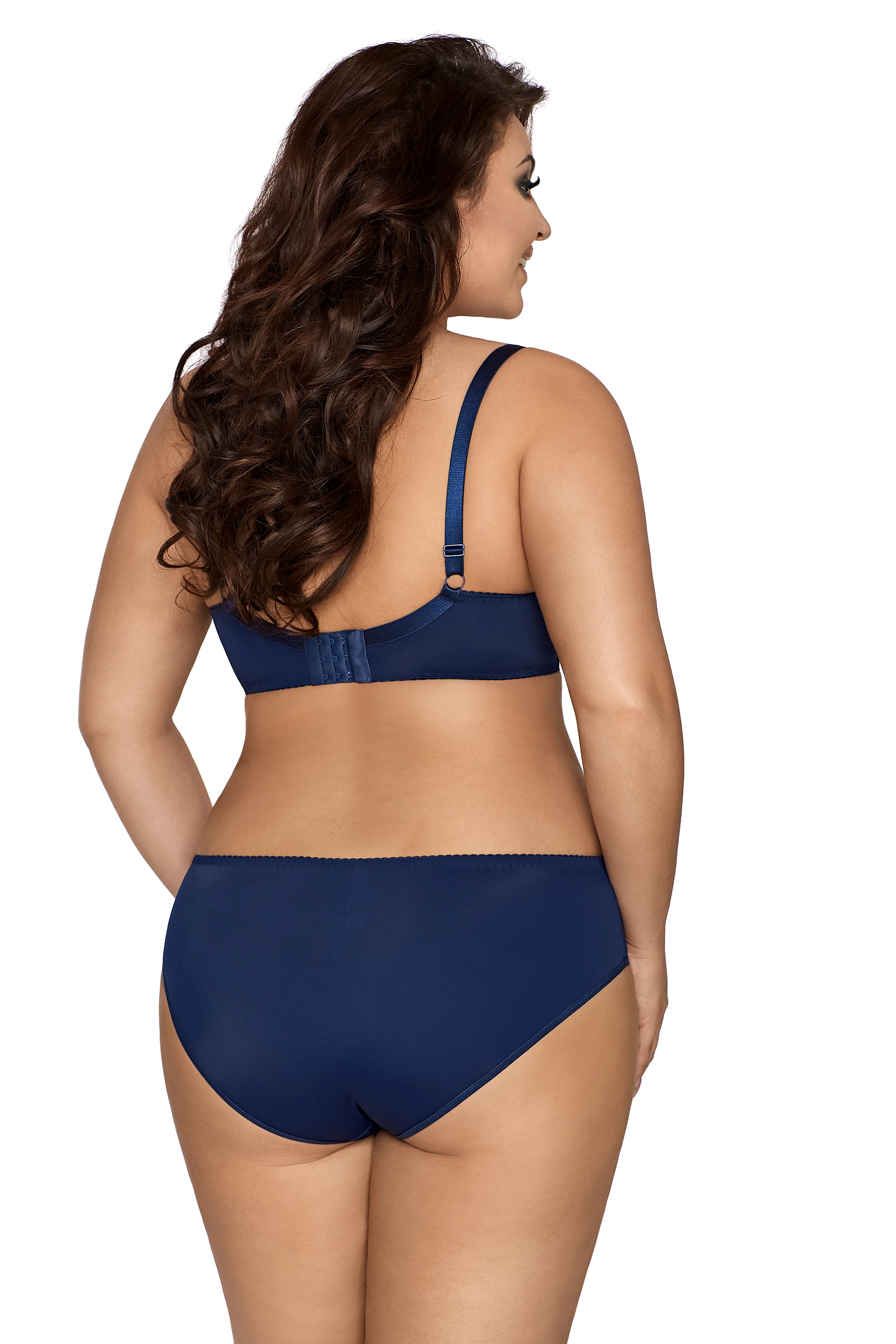 Axami charmanter Push Up BH mit pinker Schale und blauer Spitze