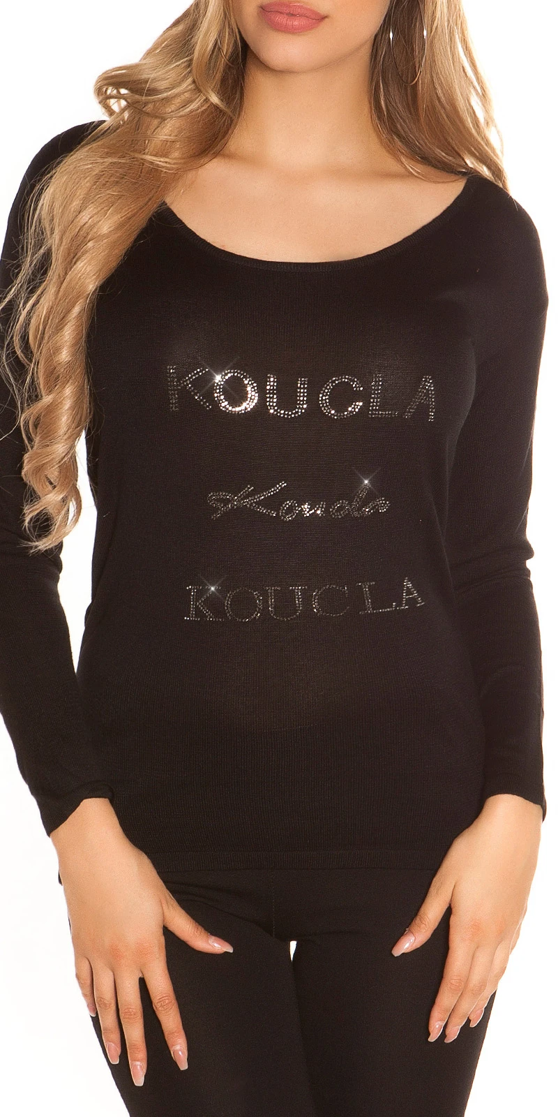Hot Langarm Pullover Spitzen-Rücken und Wasserfall Hot Langarm Pullover Spitzen-Rücken und Wasserfall