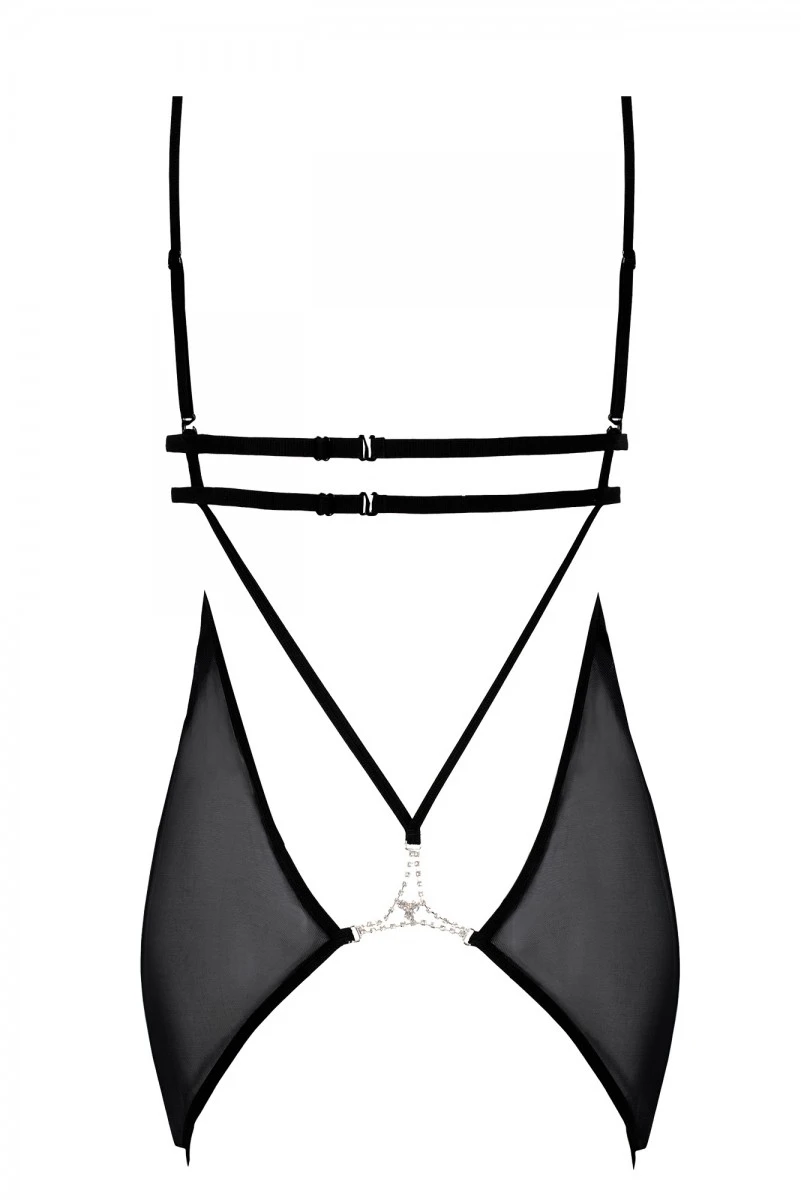 Chemise mit Strass-Steinen verziert
