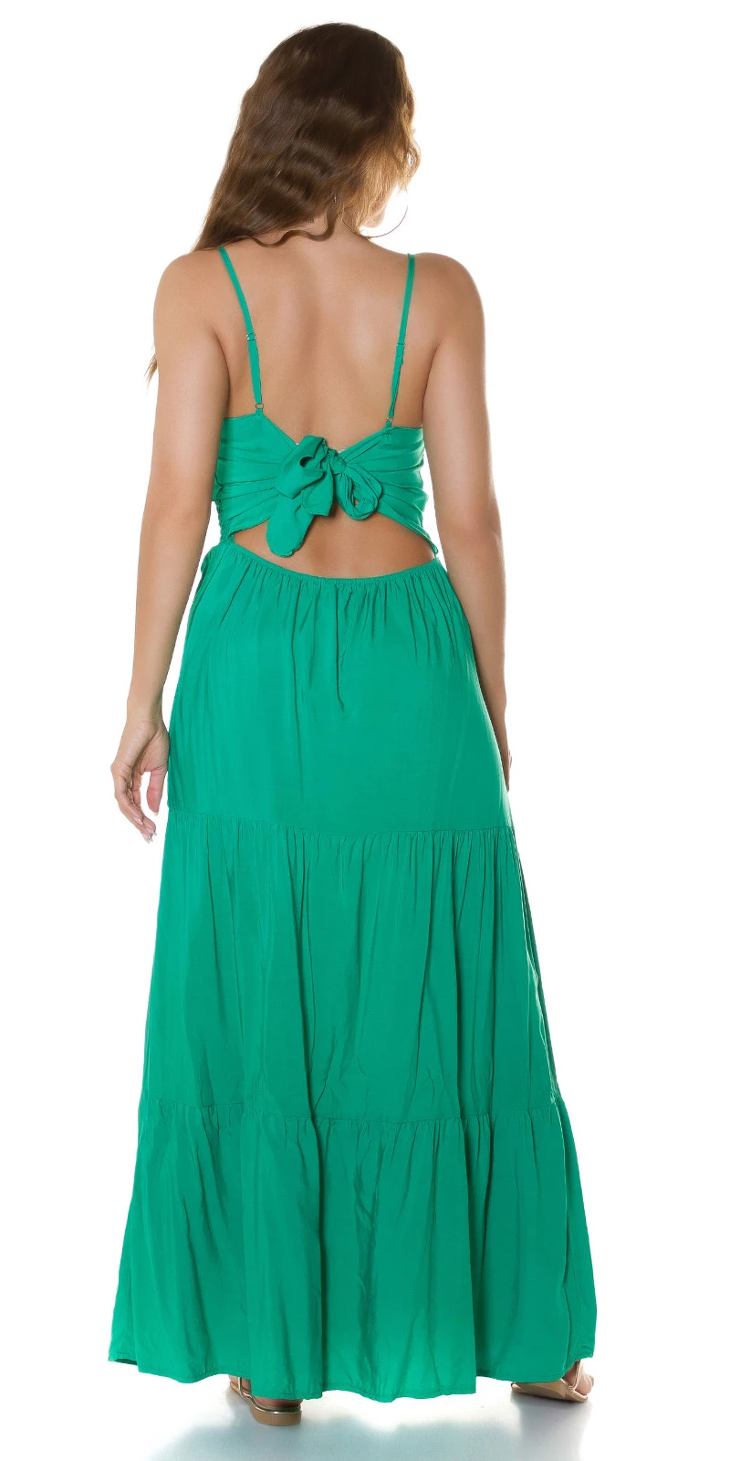 Maxi Latina Look Träger V-Neck Kleid zum Binden Maxi Latina Look Träger V-Neck Kleid zum Binden