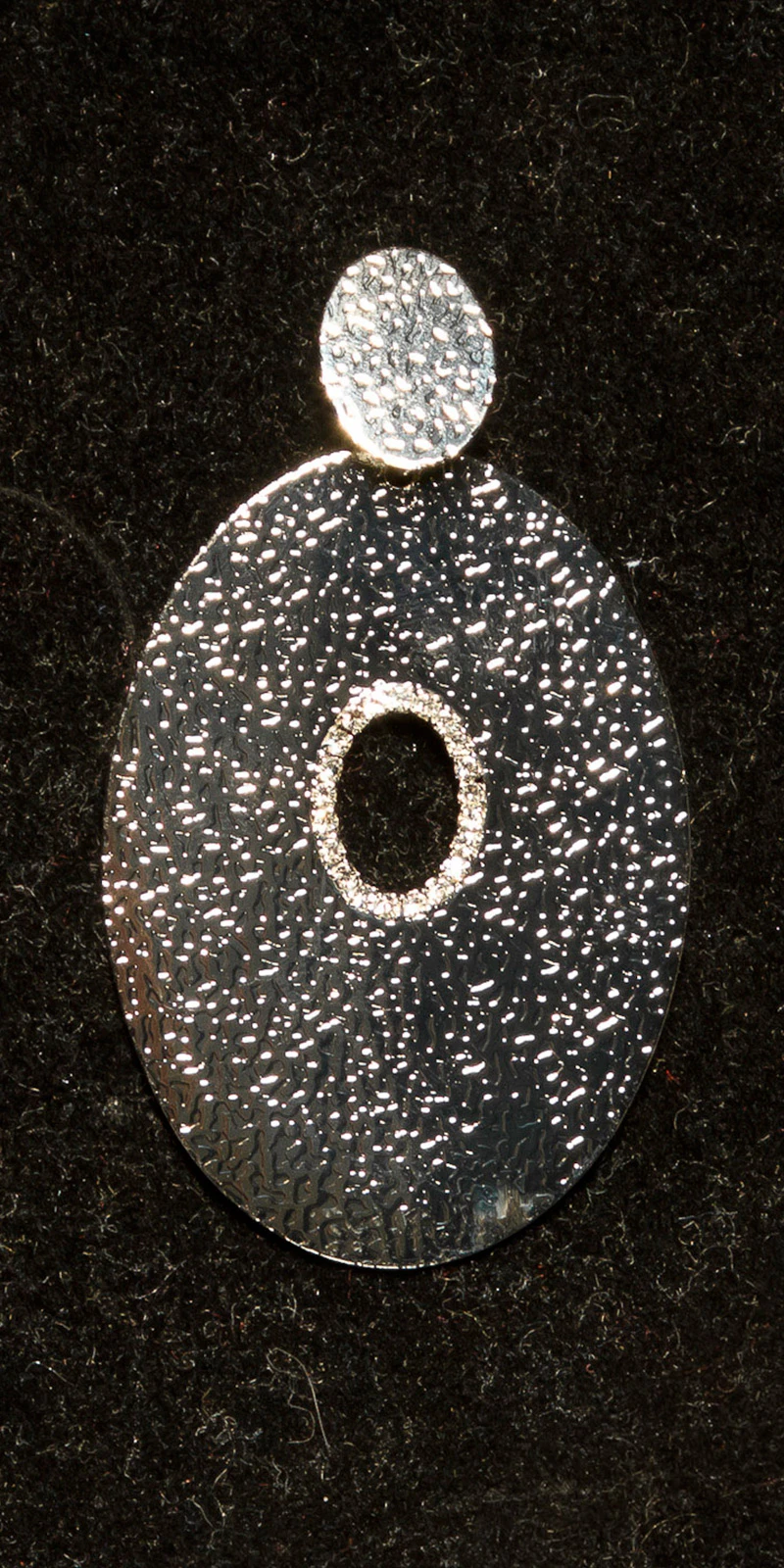 XL Rund Ohrstecker Ohrhänger mit Deko Strass