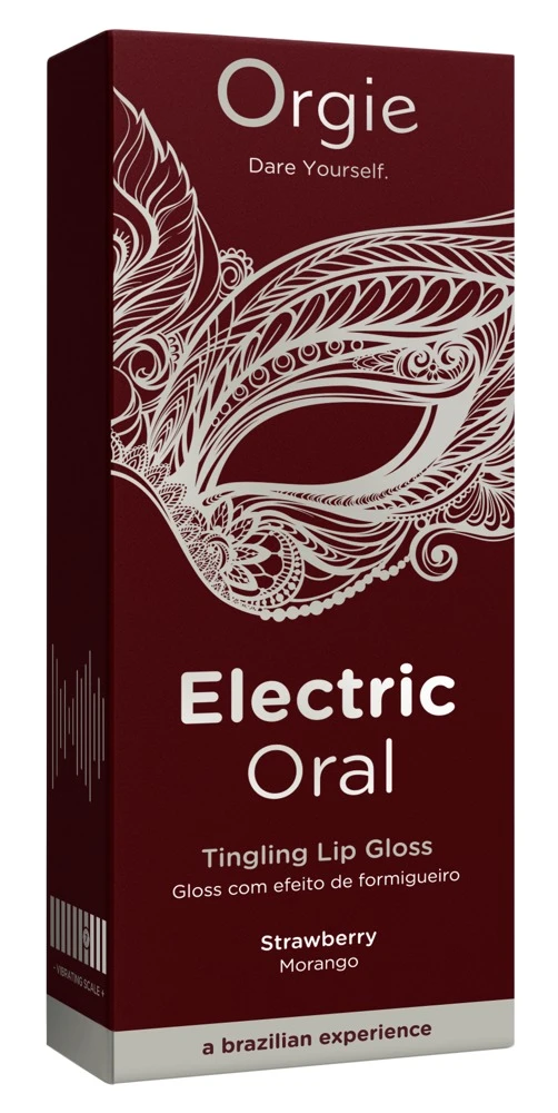 Orgie Electric Oral 10ml, Orgie Electric Oral Lipgloss Erdbeere mit prickelndem Vibe für heiße Küsse & stimulierende Spiele