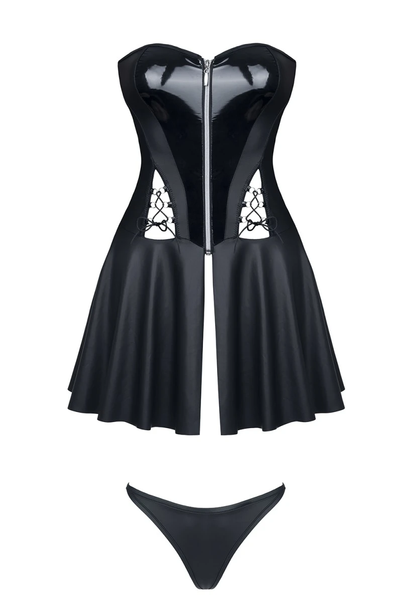 Lack Wetlook Minikleid