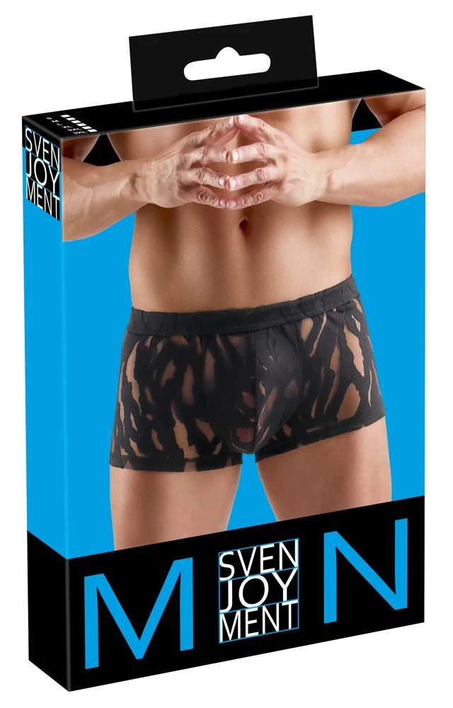 Betonende Pants in Ausbrenner-Optik schwarz transparent elastisch weich anschmiegsam stylisch mit hohem Tragekomfort von Svenjoyment