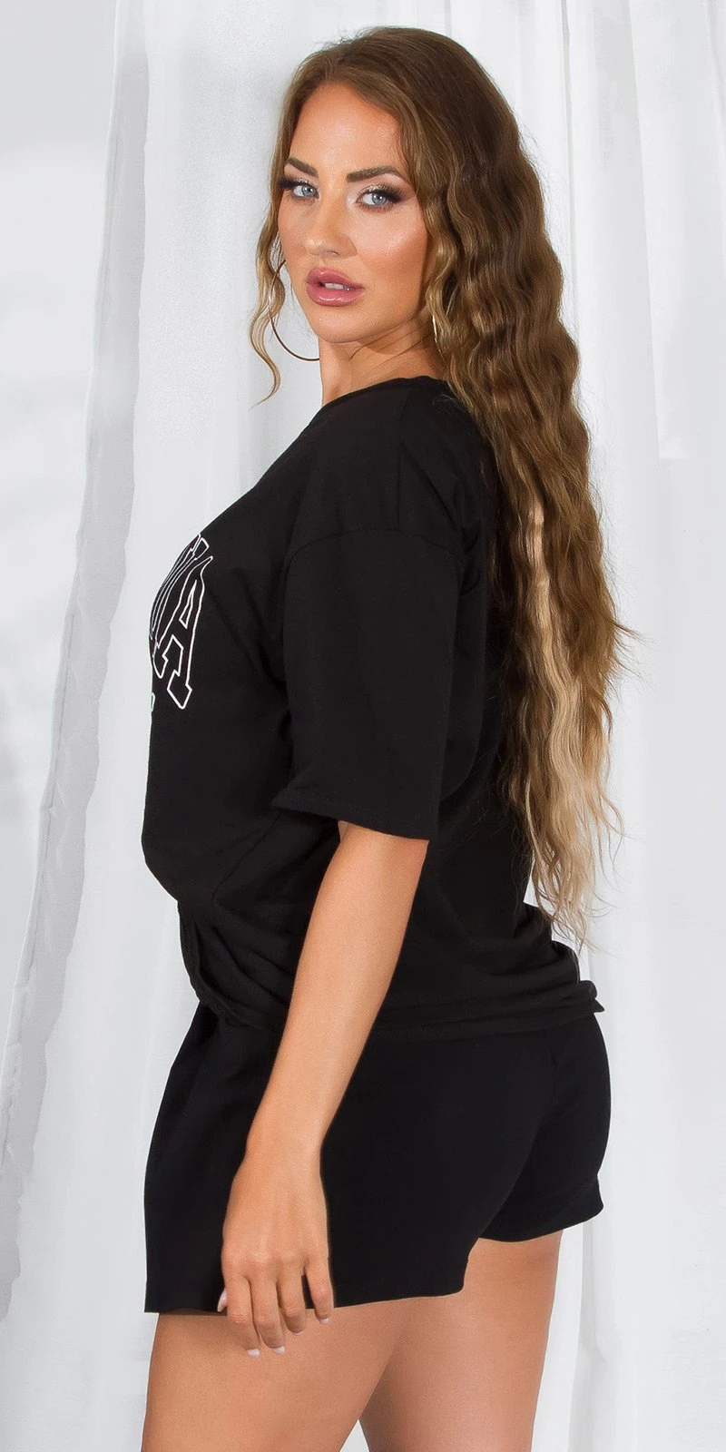 Uni High Waist Skort mit Falten-Effekt und Gürtel Uni High Waist Skort mit Falten-Effekt und Gürtel