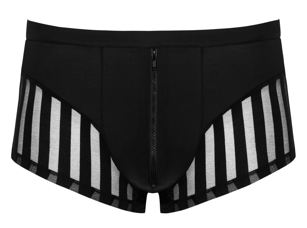 Herren Pants, Elegante Pants aus weicher Mikrofaser mit transparenten Streifen und diskretem Reißverschluss für optimalen Tragekomfort