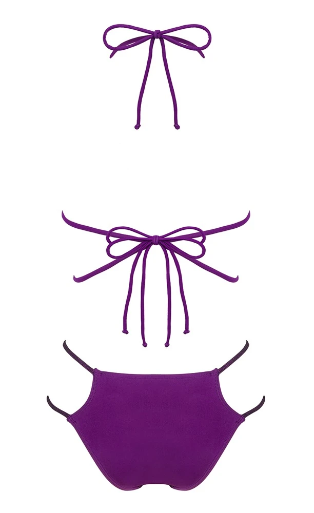 Obsessive Bikini Balitta im schillernden lilafarbenen Glanzlook, innen leicht gefüttert. Hoher Tragekomfort beim Baden & Sonnen.