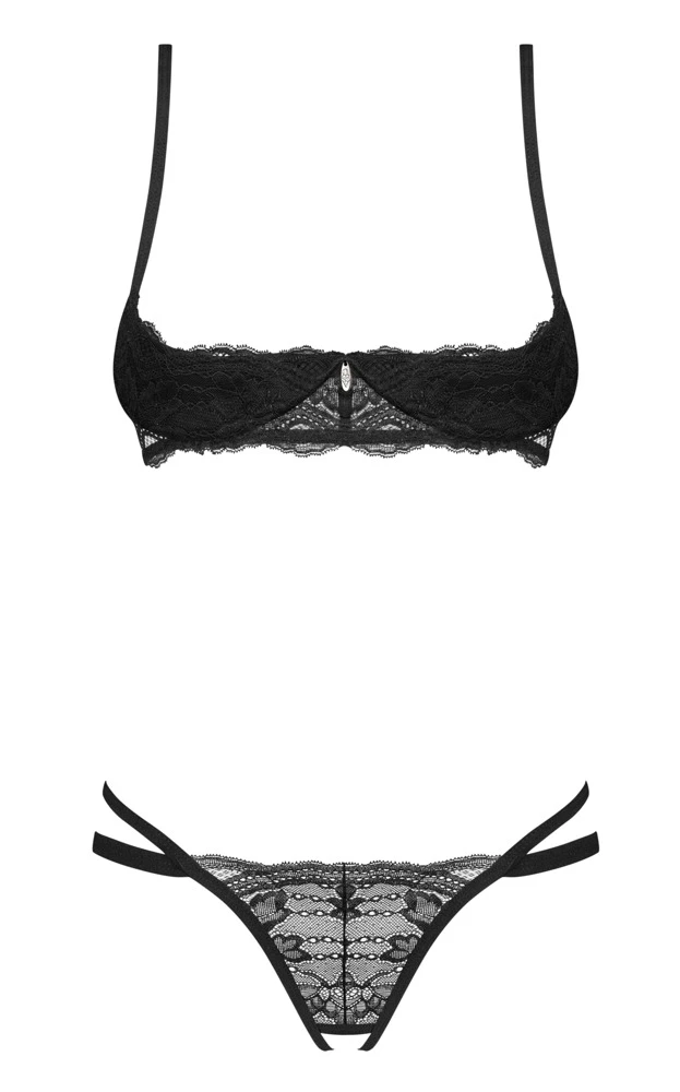 Verführerisches Ouvert-Set Nutris von Obsessive: Elegante Bügel-Hebe & aufregender Spitzen-String für unvergessliche Momente! Verführerisches Ouvert-Set Nutris von Obsessive: Elegante Bügel-Hebe & aufregender Spitzen-String für unvergessliche Momente!