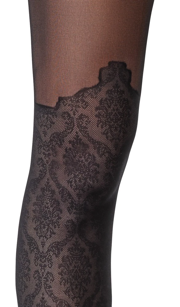 Cottelli Verlockende Spitzenoptik: Die Ouvert-Strumpfhose im verführerischen Overknee-Look Cottelli Verlockende Spitzenoptik: Die Ouvert-Strumpfhose im verführerischen Overknee-Look