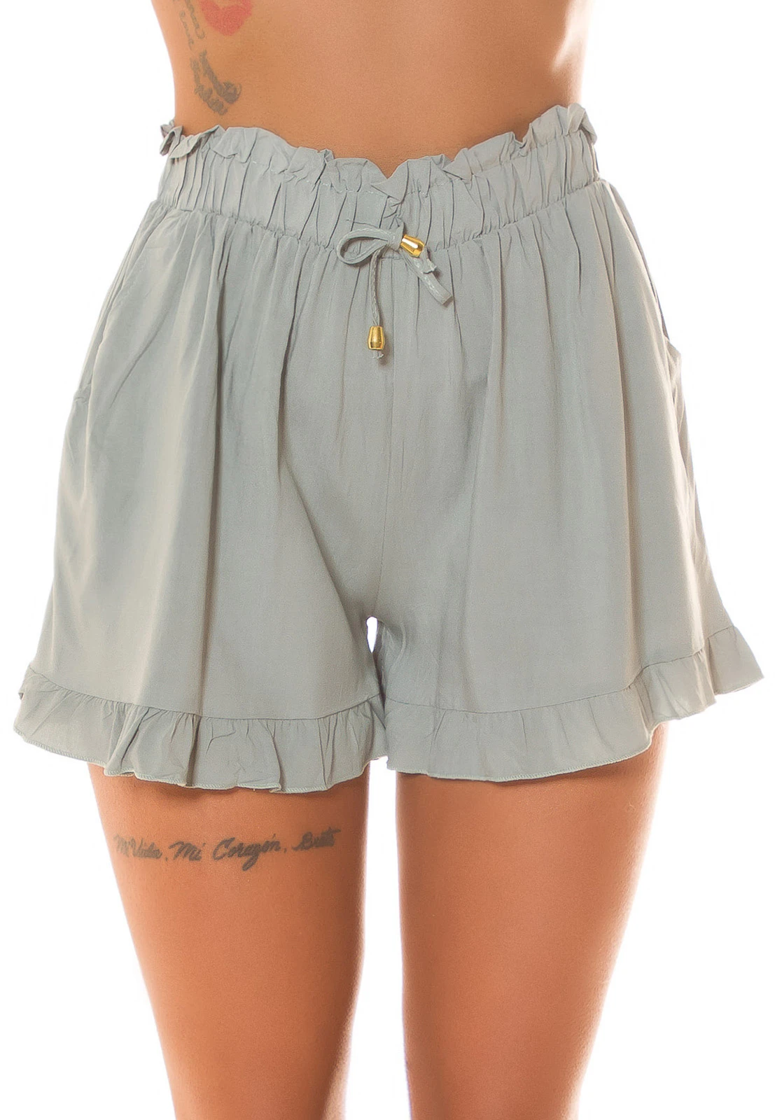 Sweet Sommer Shorts mit hoher Taille und Ruschen