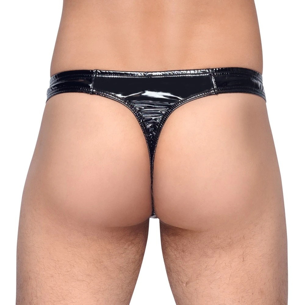 Black Level Lack Rio String, bi-elastischem Lack mit edlem Glanz, Gogo Bikinislip Reizwäsche Black Level Lack Rio String, bi-elastischem Lack mit edlem Glanz, Gogo Bikinislip Reizwäsche
