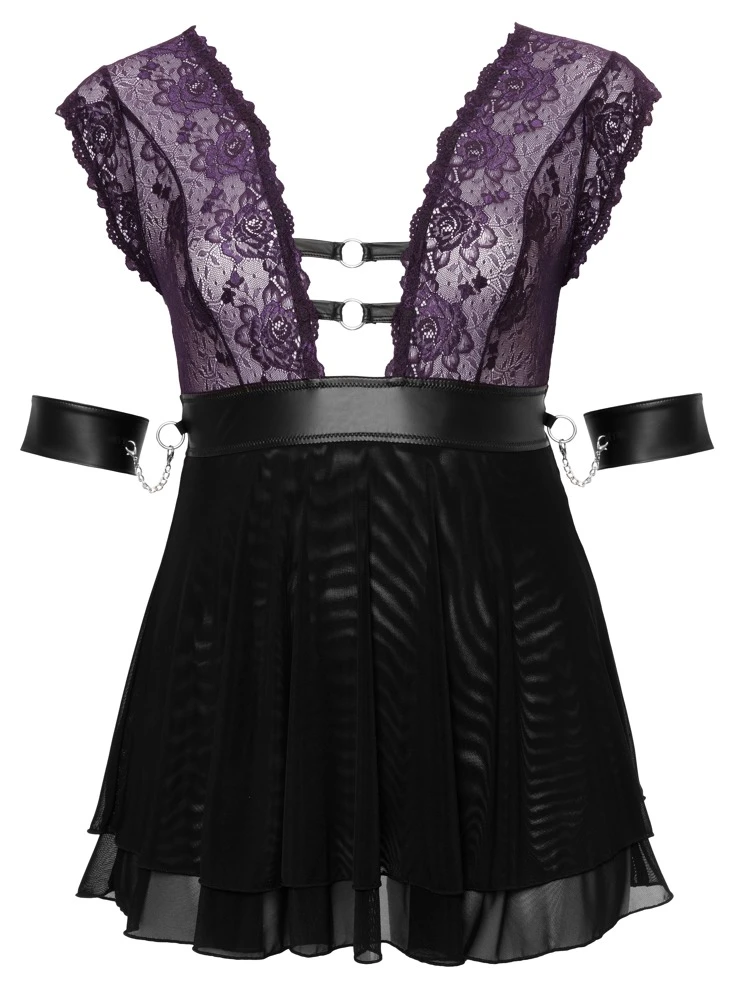 Cottelli Verlockende Versuchung: Babydoll-Set mit edlen Details und verführerischem Design