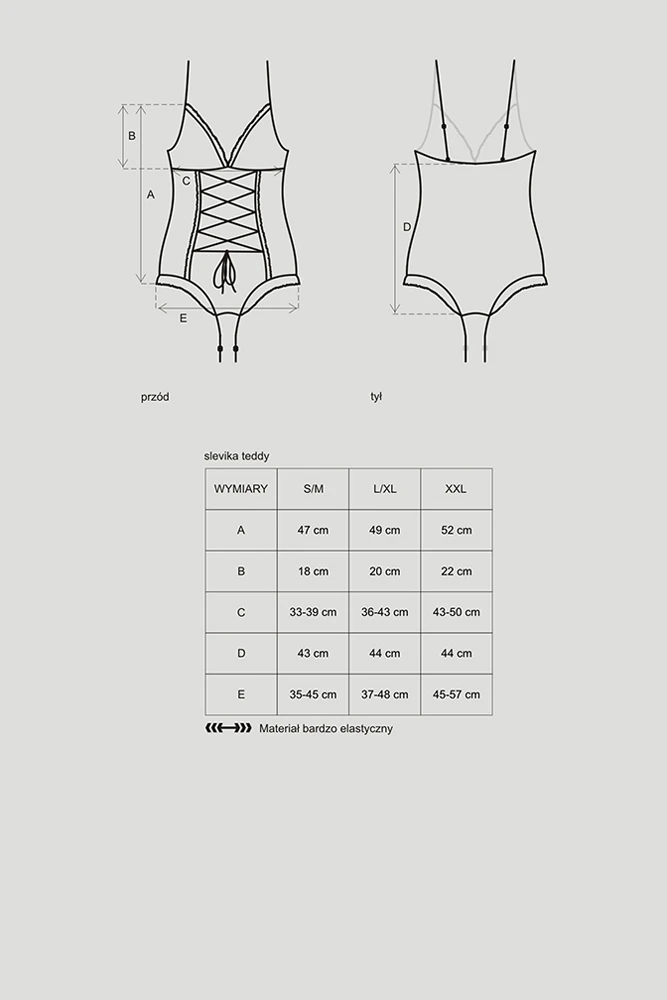 Spitzen Teddy ouvert von Obsessive