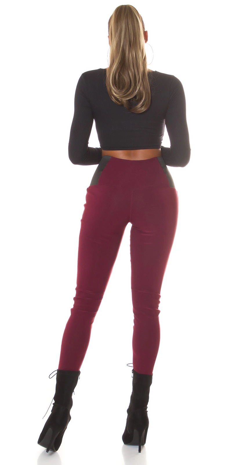 Business High Waist Leggings mit Stretch-Detail Business High Waist Leggings mit Stretch-Detail
