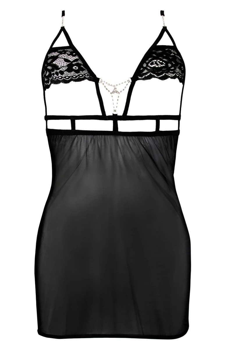 Chemise mit Strass-Steinen verziert