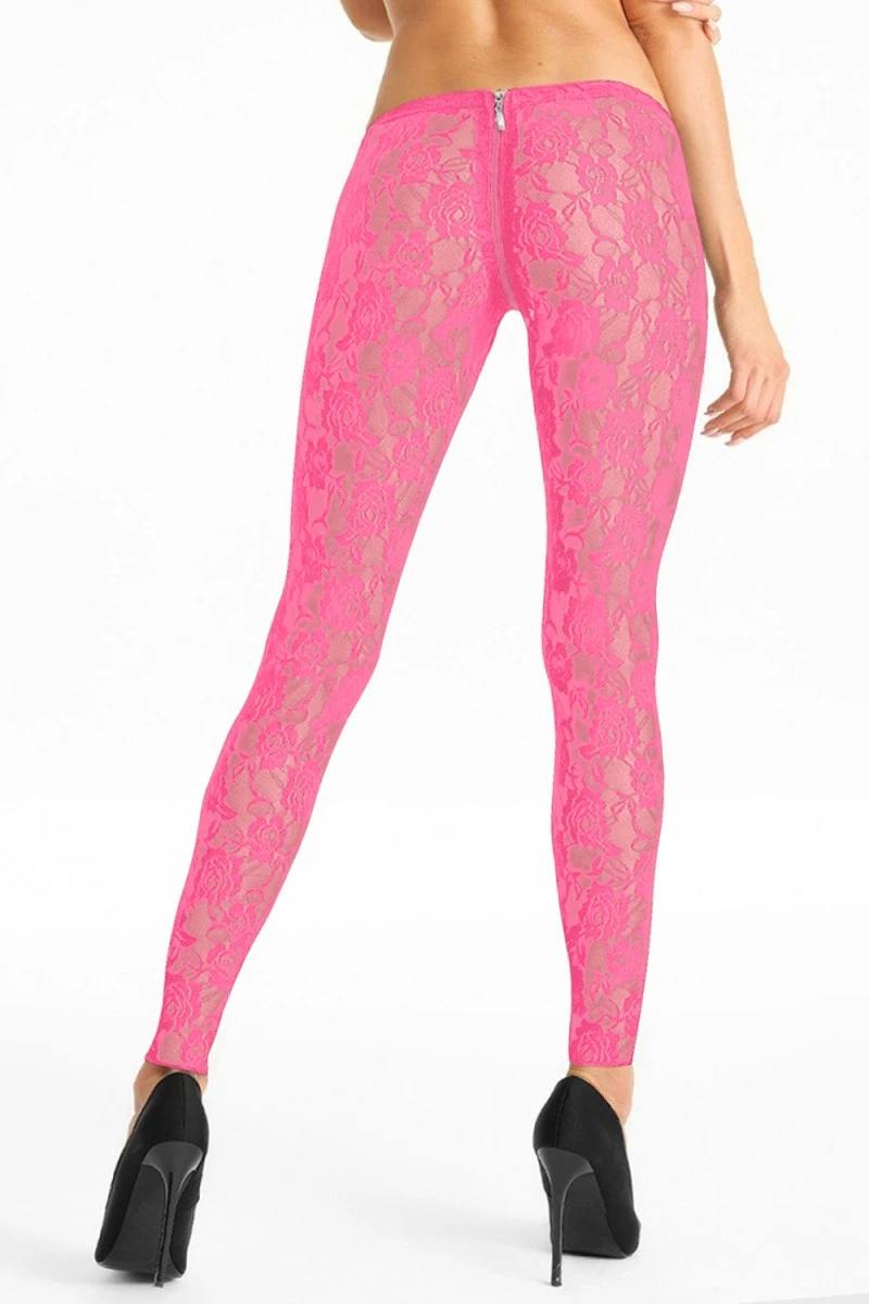 Dehnbare Spitzen Leggings LG008 transparent von 7Heaven