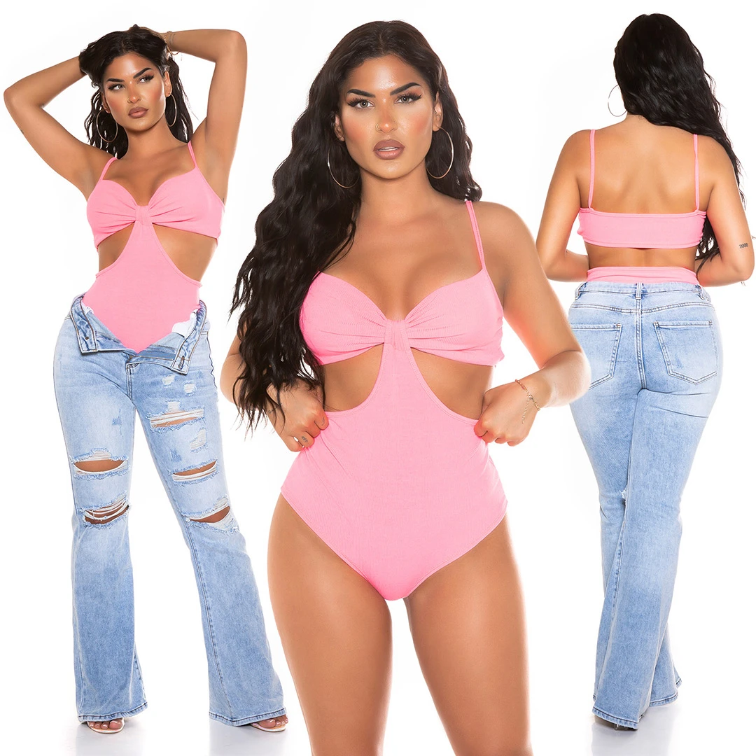 Hot Cutout Body Top mit Cups