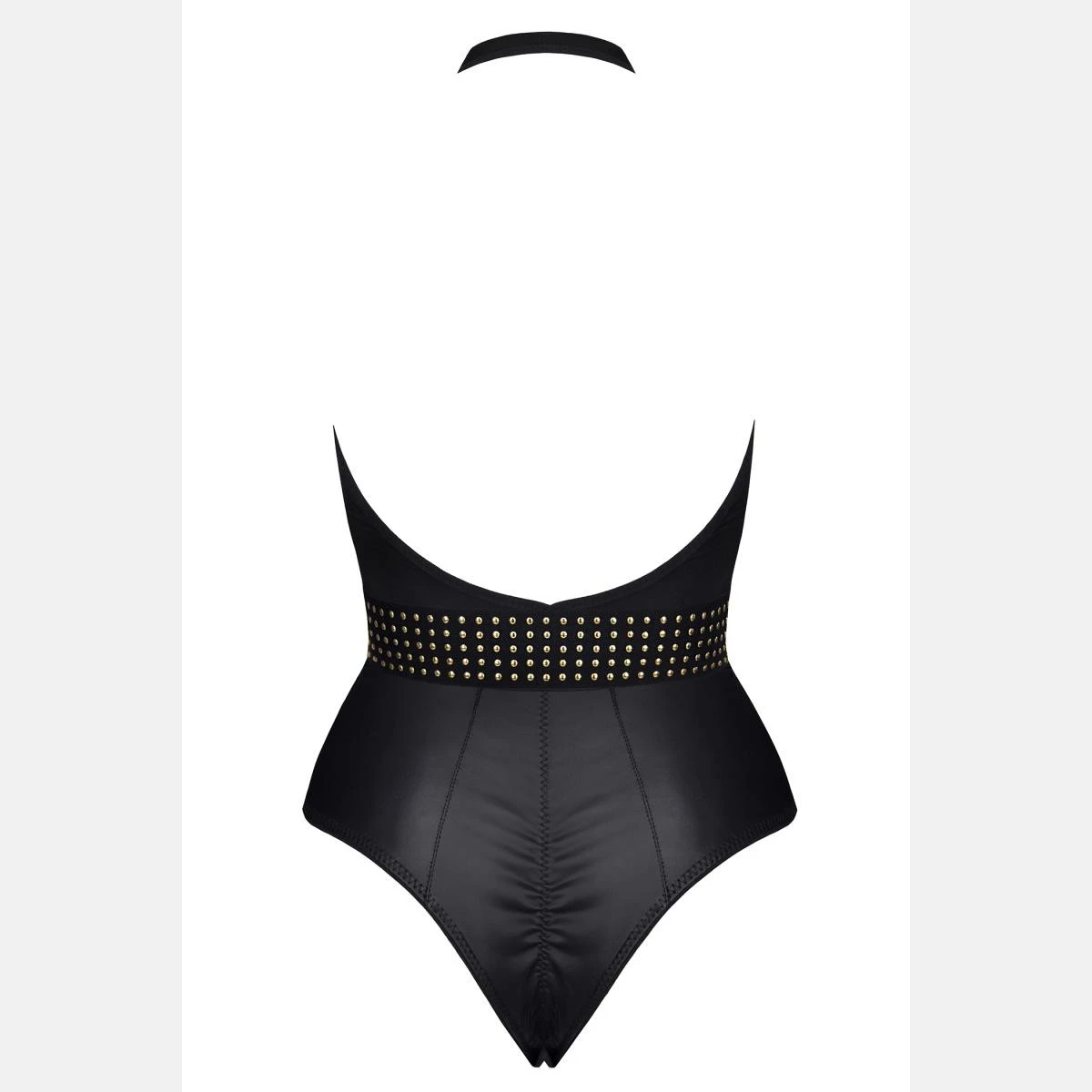 Elastischer Wetlook Body mit Wasserfallausschnitt von Demoniq Elastischer Wetlook Body mit Wasserfallausschnitt von Demoniq