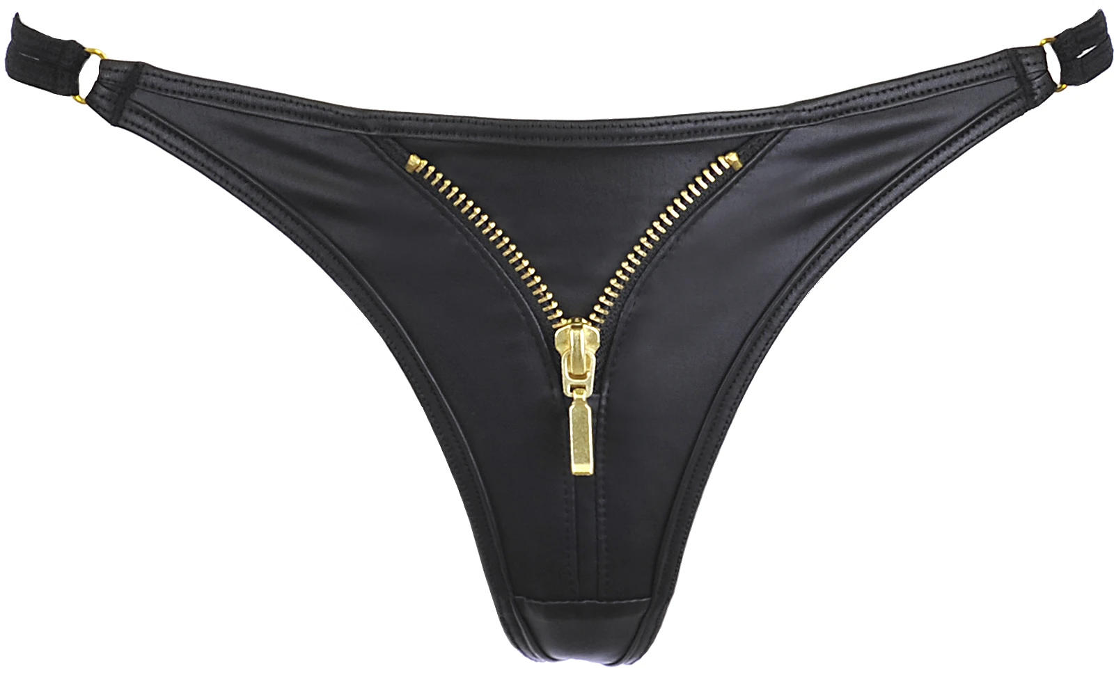 Axami schwarzer Latex String mit Reißverschluss Axami schwarzer Latex String mit Reißverschluss