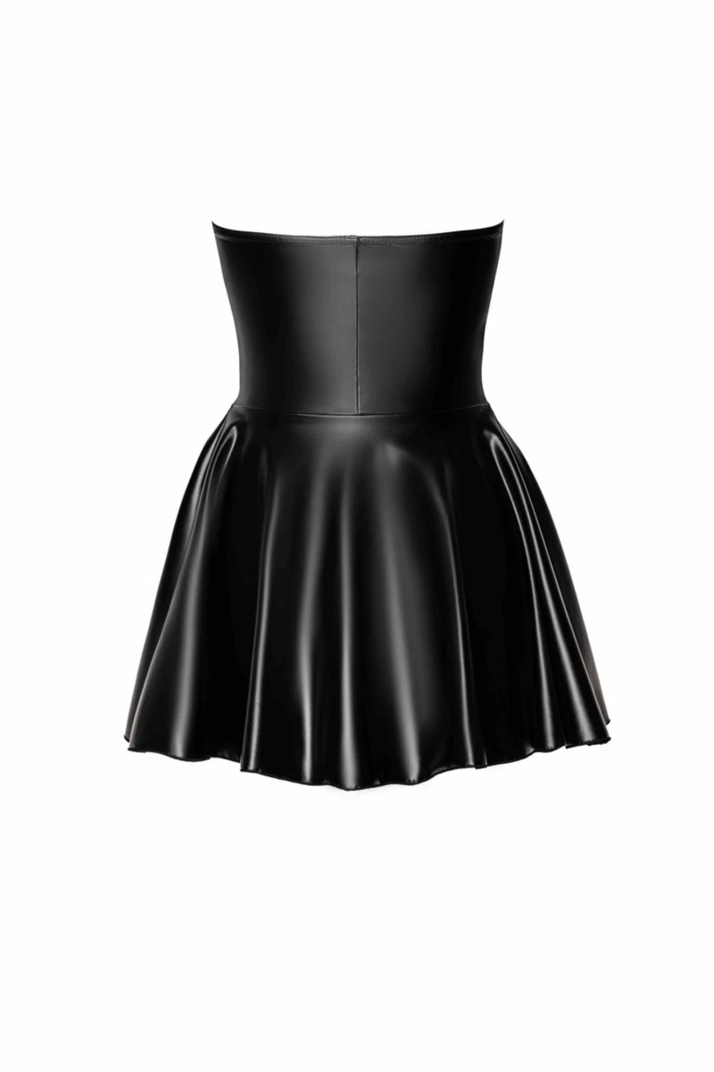 F308 Wetlook Minikleid dehnbar mit Reißverschluss von Noir Handmade