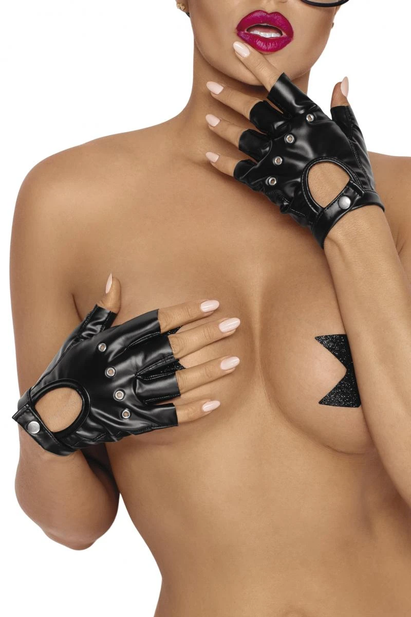 Fingerlose Powerwetlook-Handschuhe F264