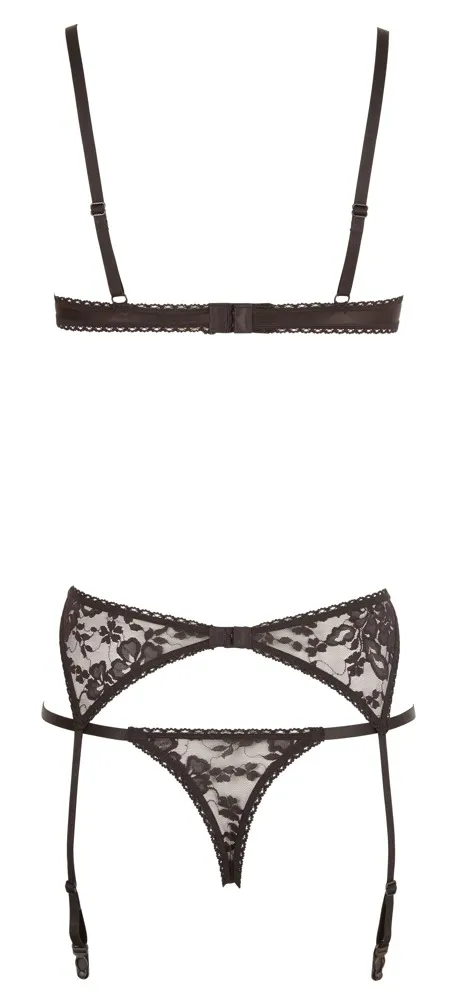 Cottelli LINGERIE Hebe BH Set Strapsgurt und String