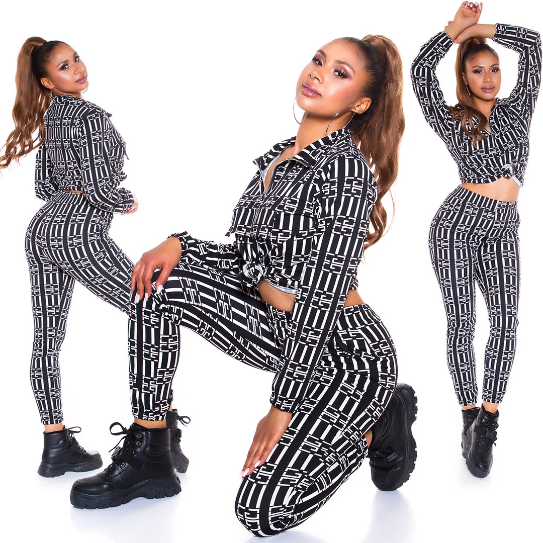 Jogging Freizeit Sport Anzug mit Luxury Print Jogging Freizeit Sport Anzug mit Luxury Print