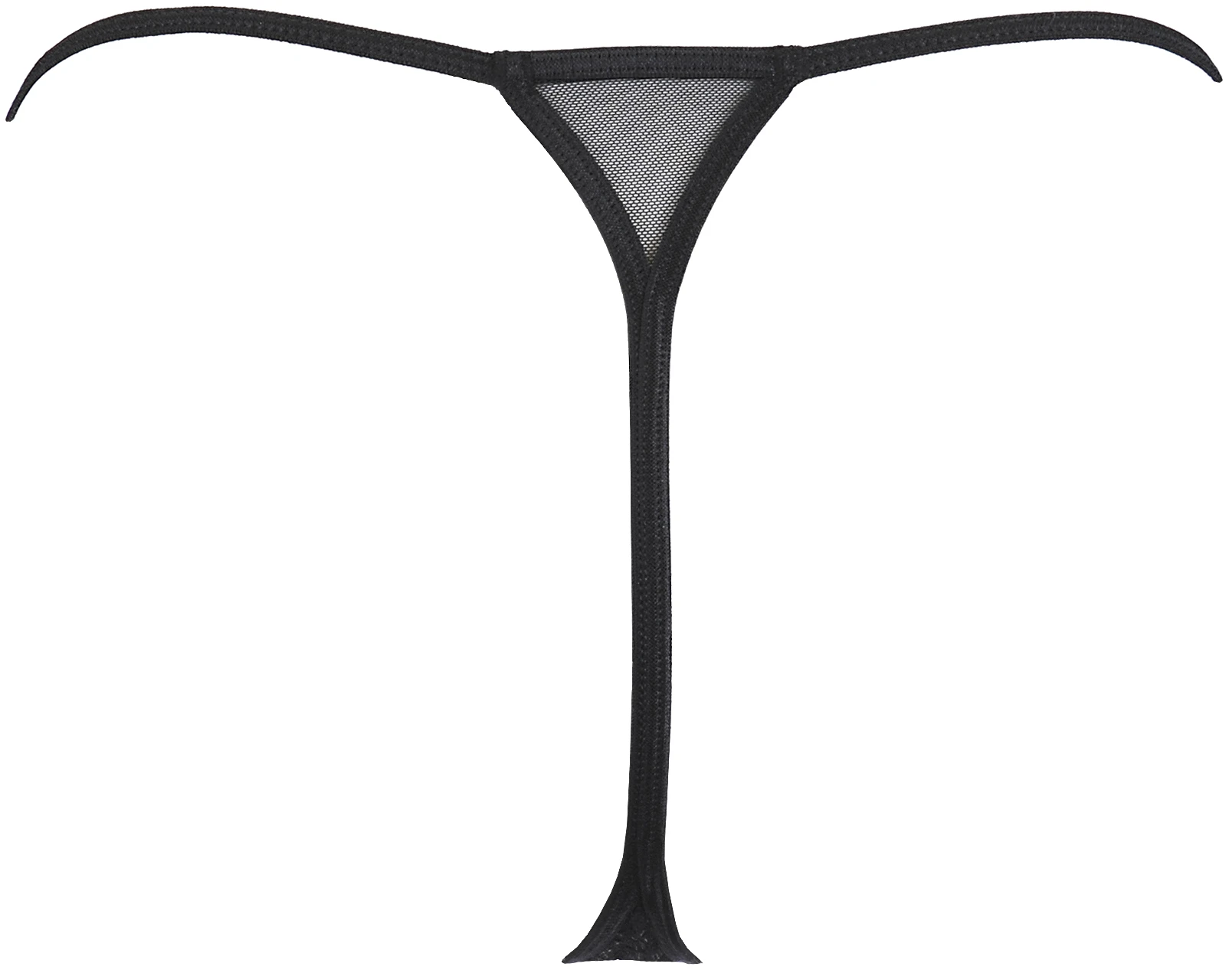 Axami beiger String mit schwarzer Spitze besetzt Axami beiger String mit schwarzer Spitze besetzt