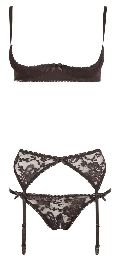 Cottelli LINGERIE Hebe BH Set Strapsgurt und String