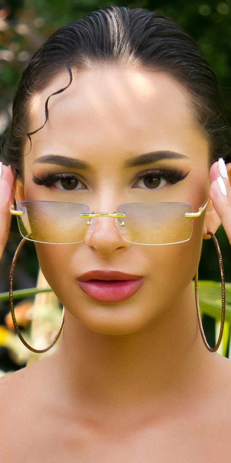 Eckige Fashion Sonnenbrille mit leichter Tönung Eckige Fashion Sonnenbrille mit leichter Tönung