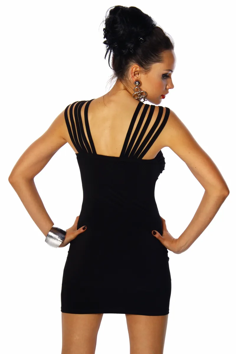 Extravagantes Party-Minikleid mit Mehrfach-Trägern