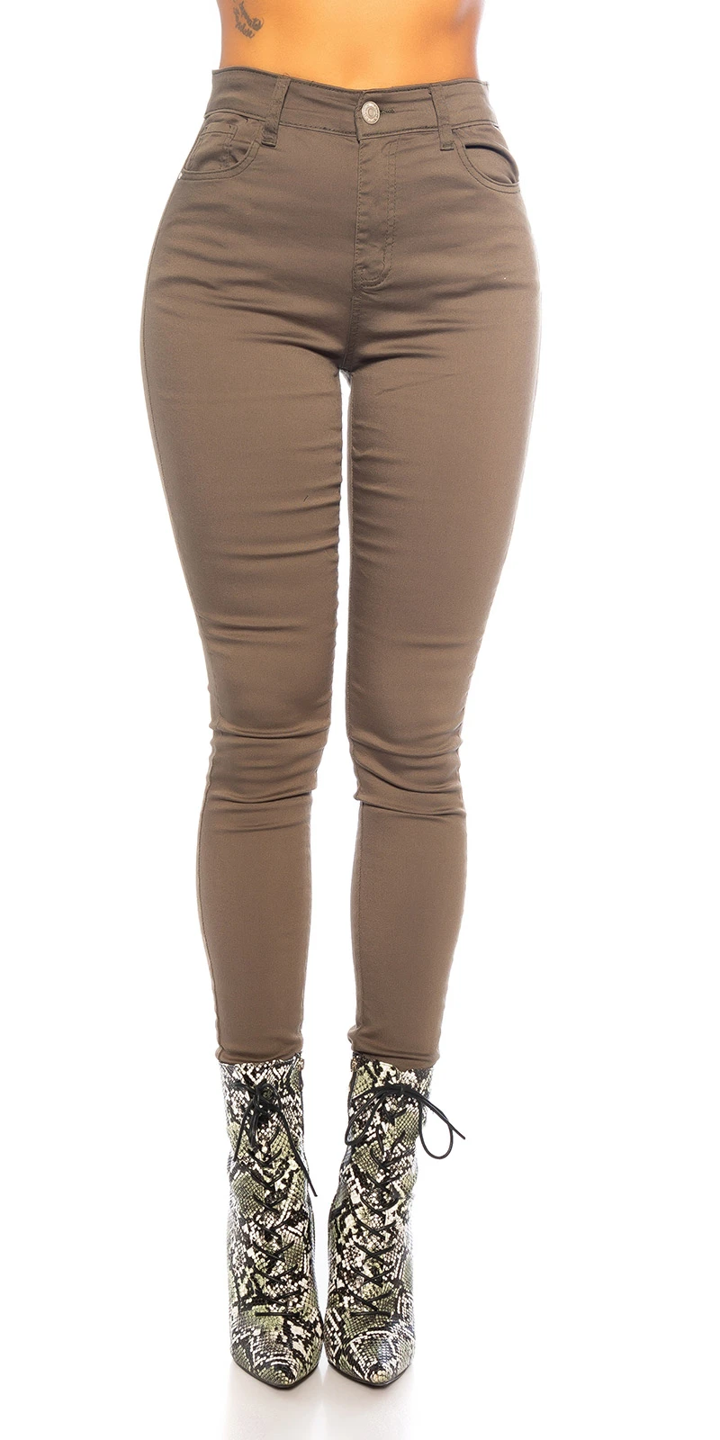 Basic Coloured Skinny High Waist Jeans Basic Coloured Skinny High Waist Jeans