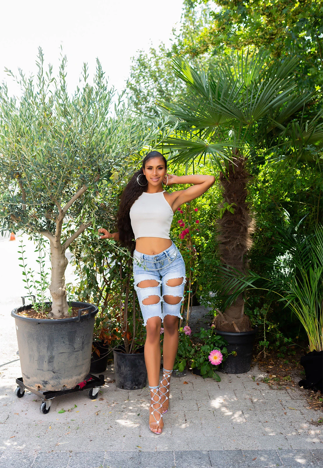 Basic Feinripp Träger Crop Sommer Top
