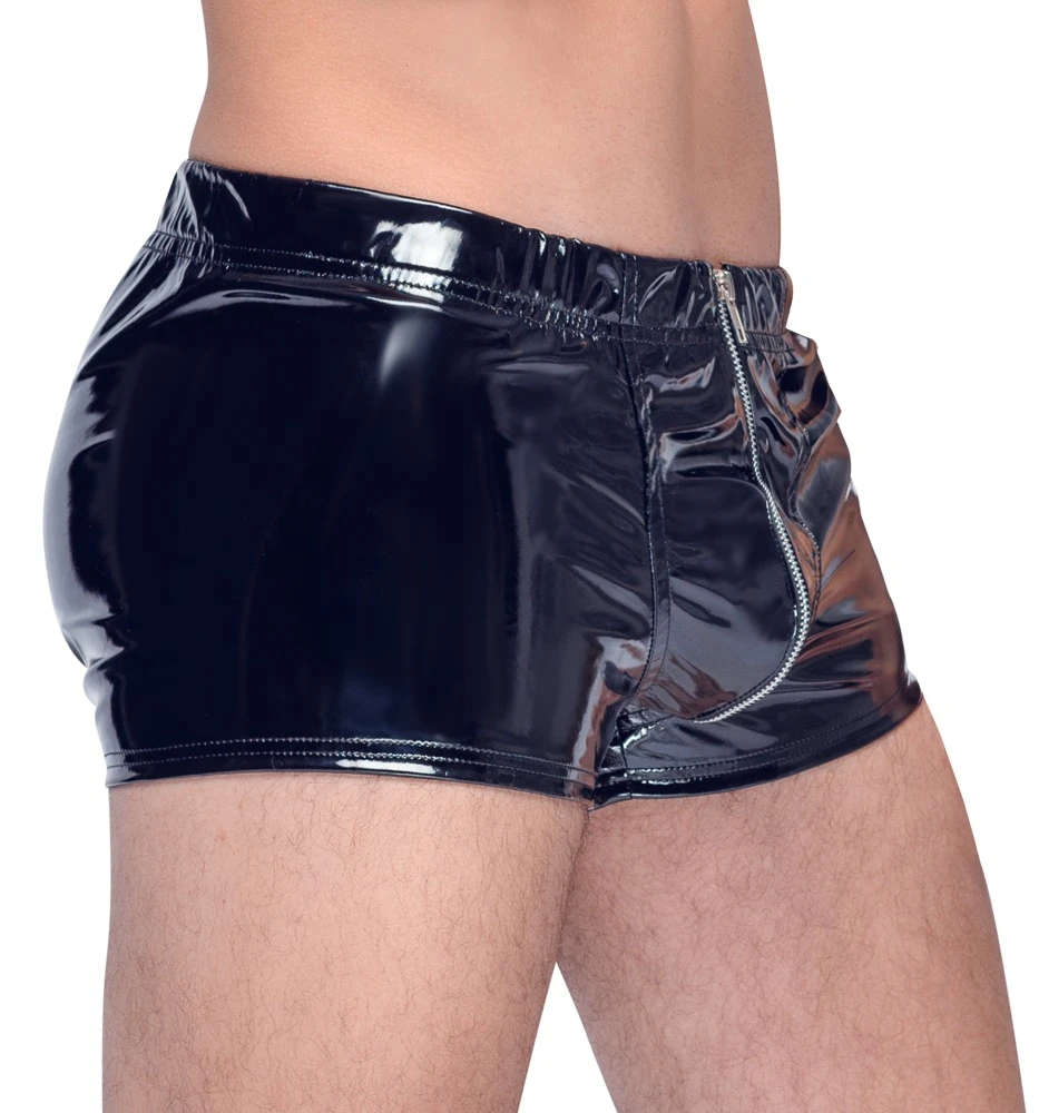 Klassische Pants von Black Level komplett im schwarzen Lackglanz. Leicht elastisch für hautnahen und hohen Tragekomfort.