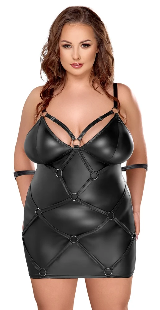 Cottelli verführerisches Set mit Kurzem Kleid und Handfesseln in edler Bondage-Optik Cottelli verführerisches Set mit Kurzem Kleid und Handfesseln in edler Bondage-Optik