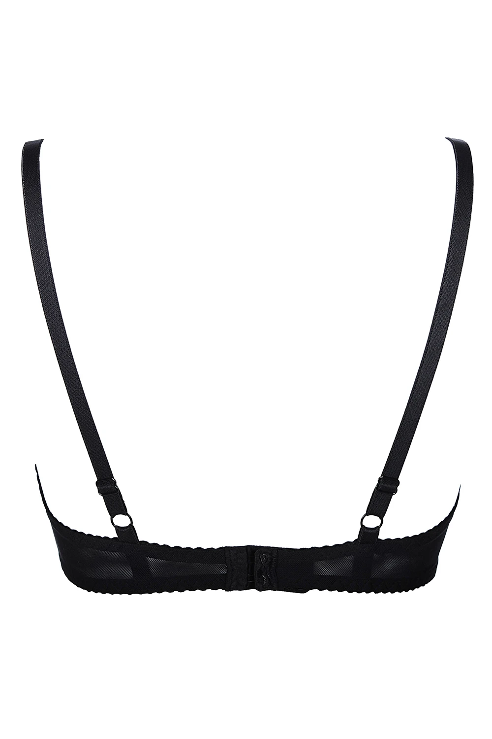 Axami schwarzer Bügel-BH mit verführerischen Bänder am Dekoltee Axami schwarzer Bügel-BH mit verführerischen Bänder am Dekoltee