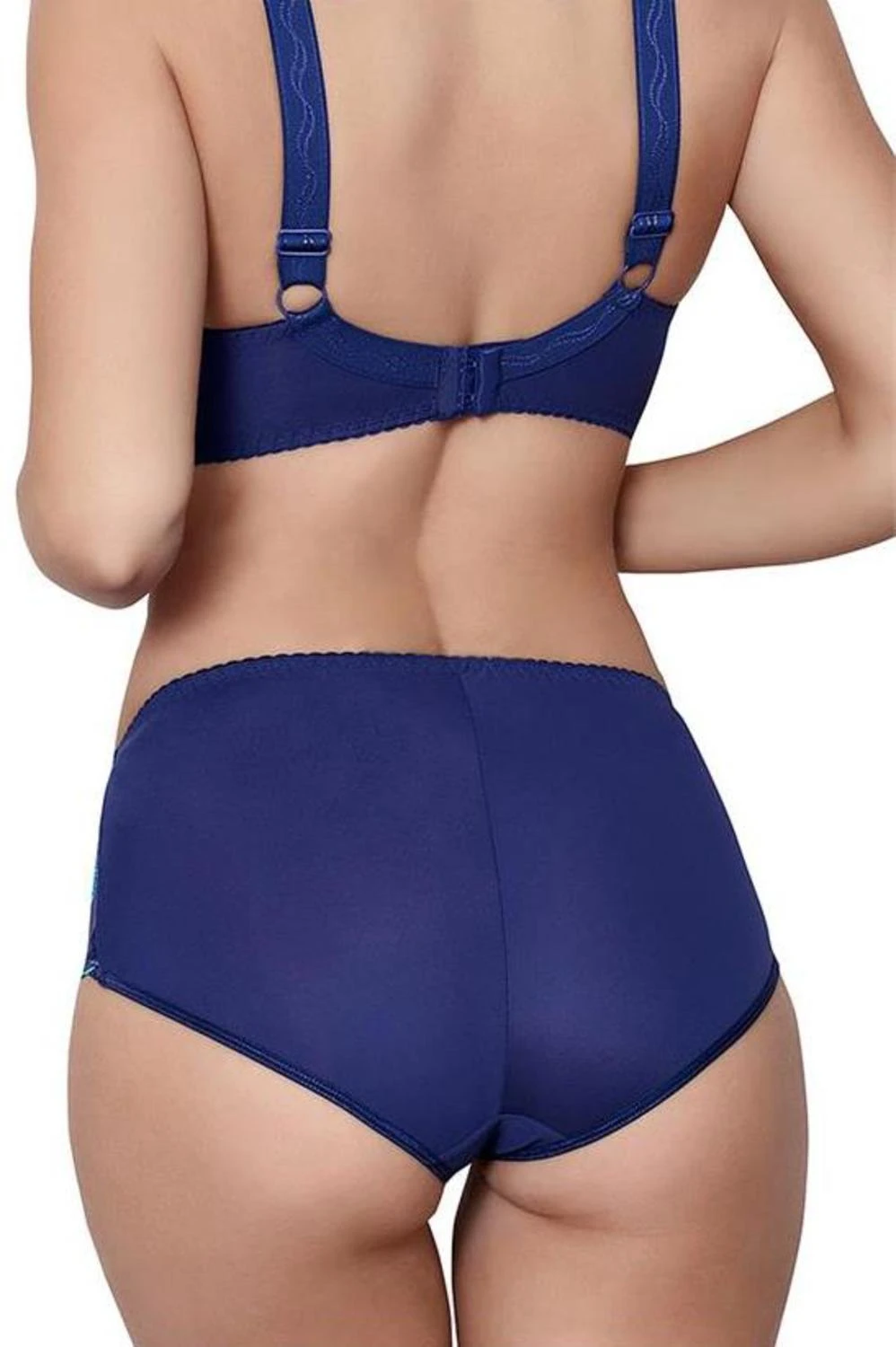 Axami blaue Panty verführerischer Spitzeneinsätzen