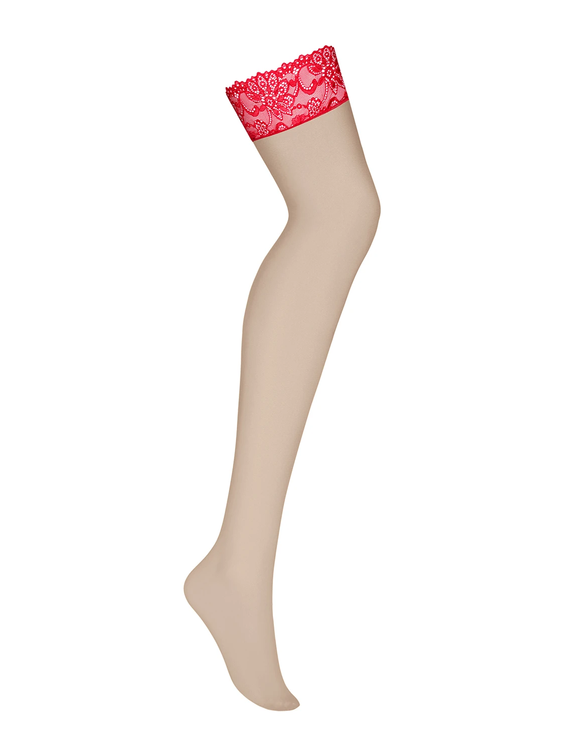 Rote Strapsstrümpfe mit Spitze Damenstrümpfe 838-STO-3 Stockings Rote Strapsstrümpfe mit Spitze Damenstrümpfe 838-STO-3 Stockings