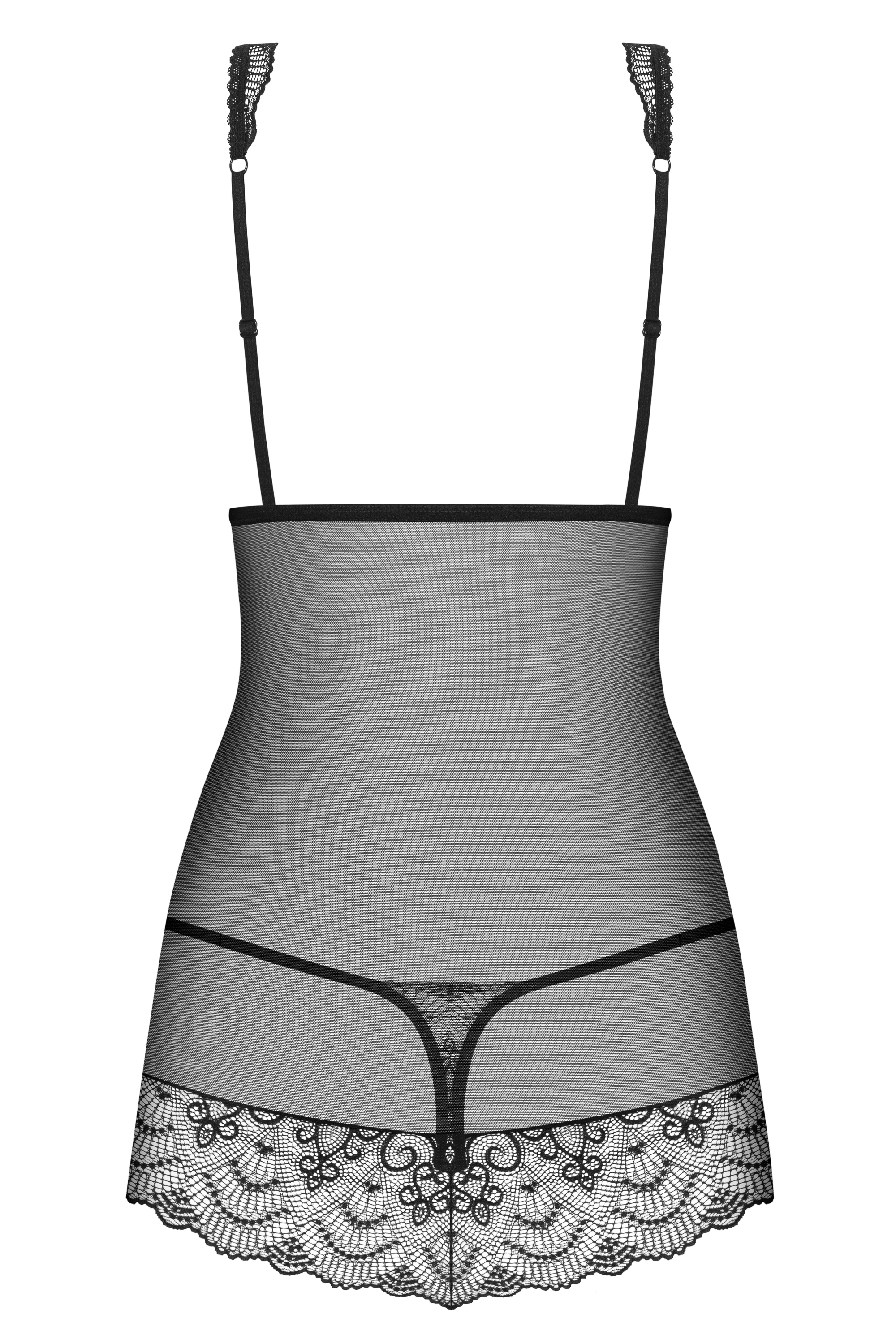 Babydoll mit gemusterter Spitze